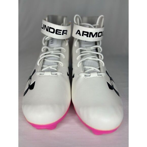Under Armour NFL Crucial Catch Cancer‎ Awareness Cleats 3022445-101 Sz 16 main image 4